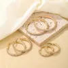 Light luxury and elegant earrings, Kashi accessories, fashionable, simple and niche, ins design sense, round, individual and creative earrings Specification image